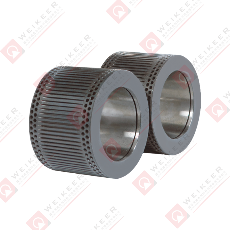 Roller corrugation dan roller pelet gcr15 yang dimpled